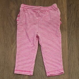 Cat & Jack Pink and White Striped Baby Leggings
